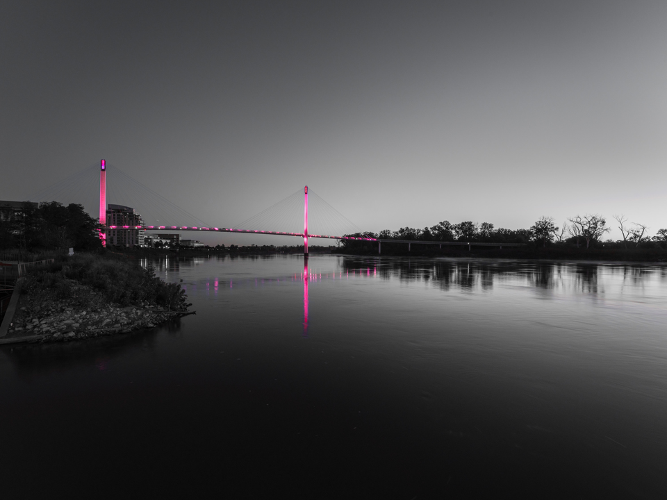 Bob Kerrey And Missouri River Sunrise Select Color