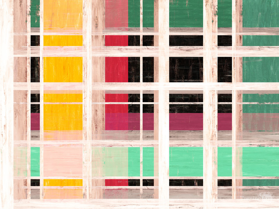 WINDOW GRID 2 ABSTRACT COLORFUL LINES