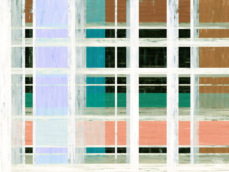 WINDOW GRID 4 ABSTRACT COLORFUL LINES