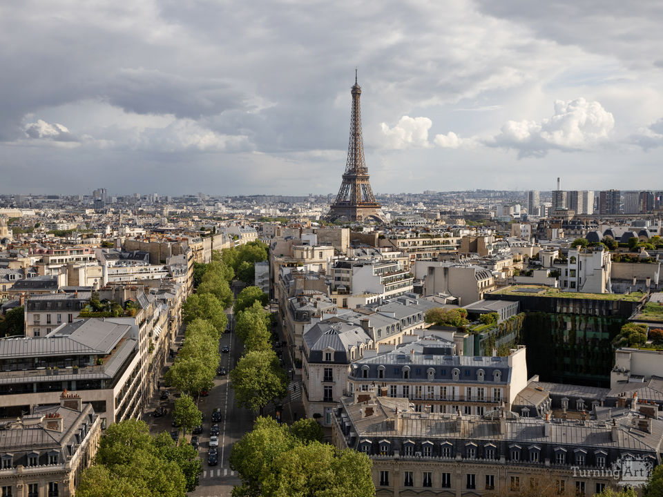 Eiffel Tower View from Arc de Triomphe 