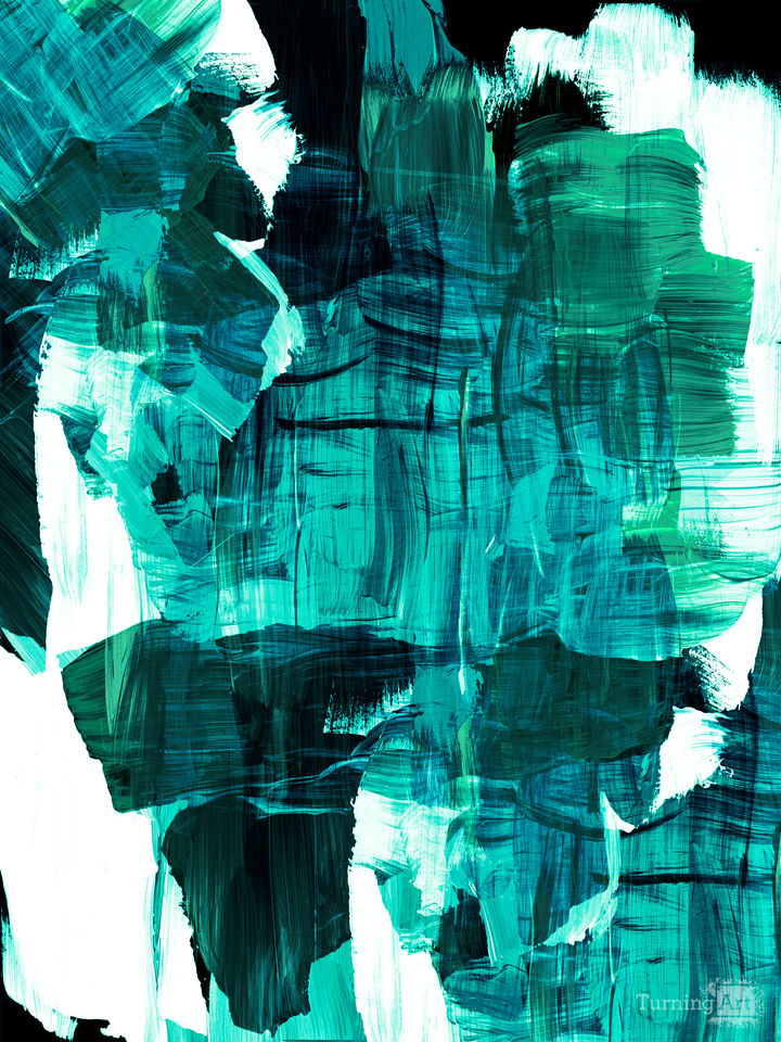 COLORFUL FRICTION 5 ABSTRACT BRUSHSTROKES PAINTING