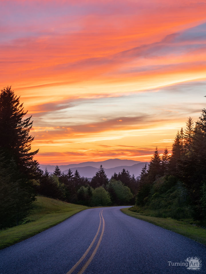Fire Sky Blue Ridge Parkway