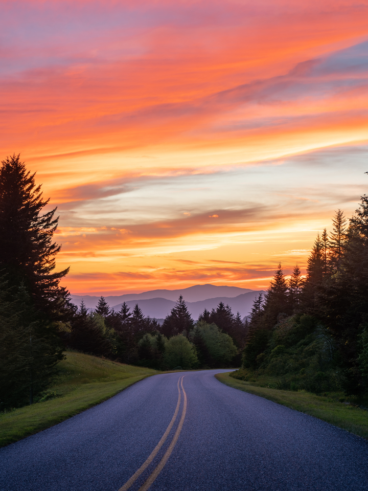 Fire Sky Blue Ridge Parkway