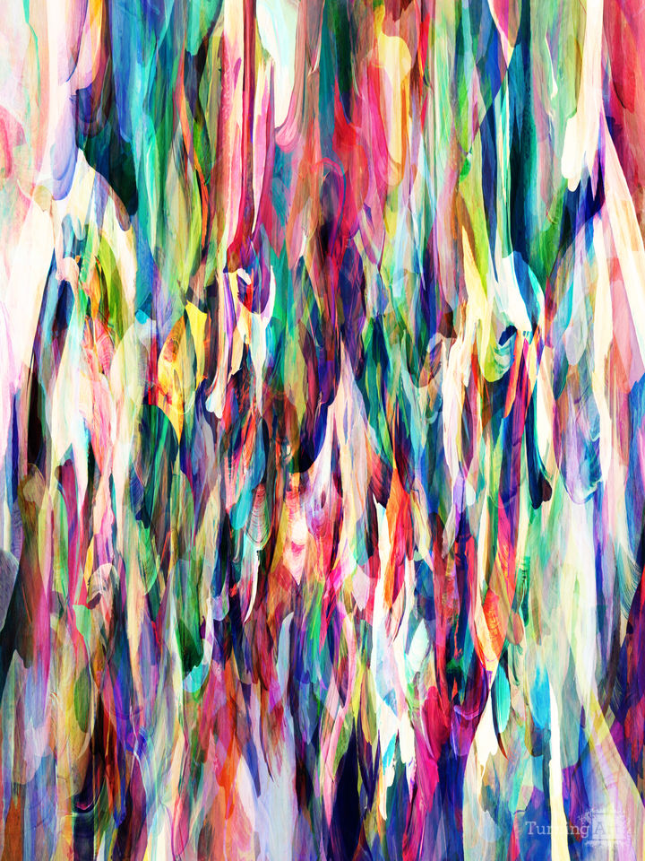 BIRDS OF A FEATHER 1 COLORFUL ABSTRACT FLOW 
