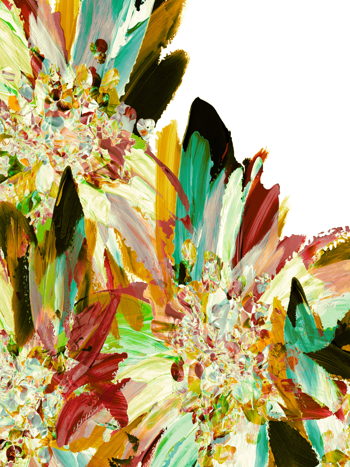 LUSH BOTANICAL 1 LATE SUMMER FLORAL FLOWERS (DIPTYCH)