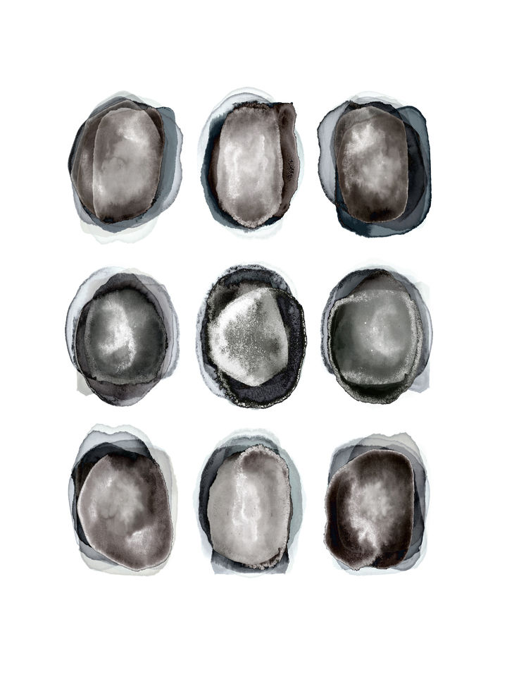 ORGANIC ORDER 1, MINIMALIST WATERCOLOR ABSTRACT PAINTING