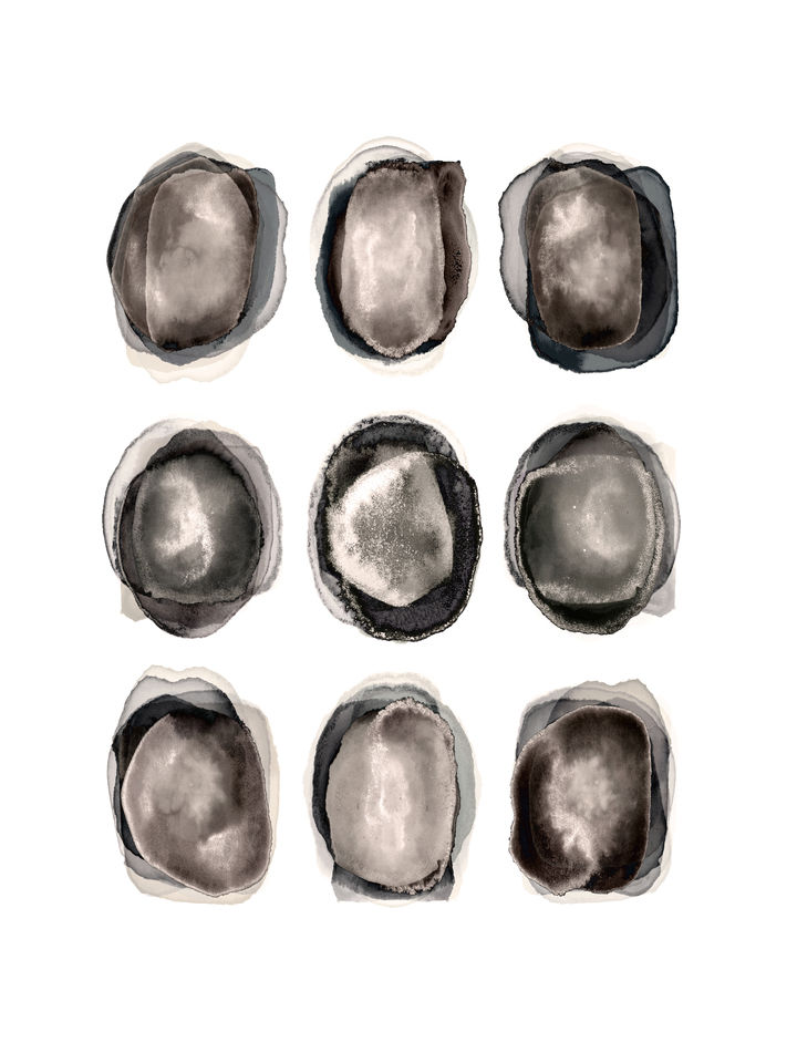 ORGANIC ORDER 6, MINIMALIST WATERCOLOR ABSTRACT PAINTING