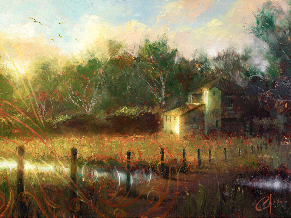 French Countryside with House
