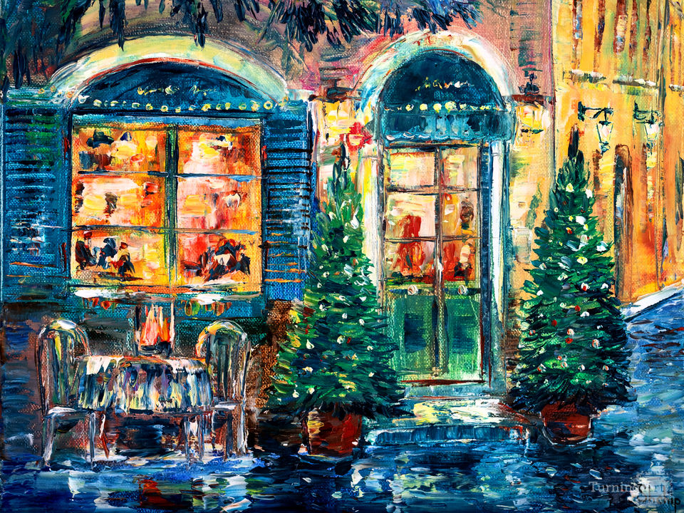 A Familiar Street in The Old Town Before Christmas