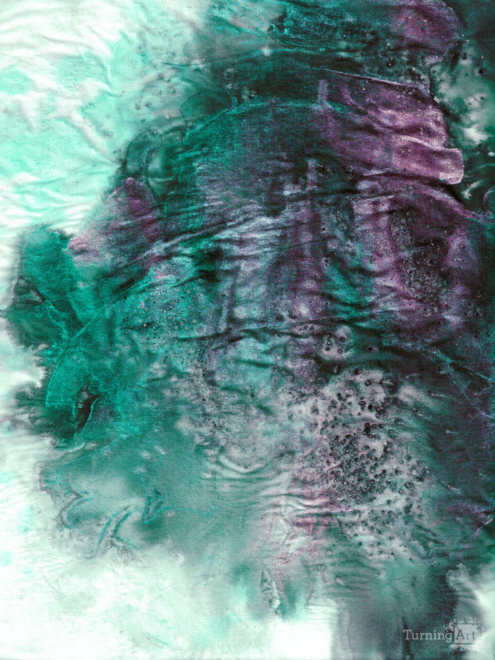 COLOR IN THE SHADOWS 3 TEXTURED ABSTRACT PAINTING