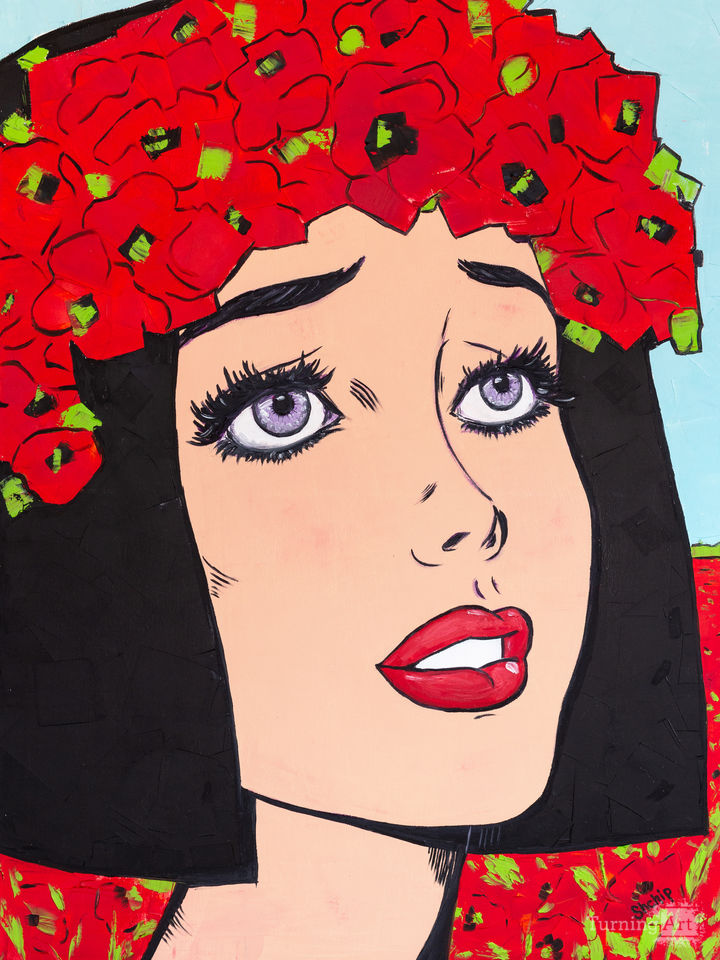 Girl in a Poppy Wreath