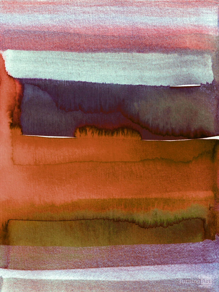 FREE SPIRIT 2 SUMMER HEAT WATERCOLOR ABSTRACT (DIPTYCH)