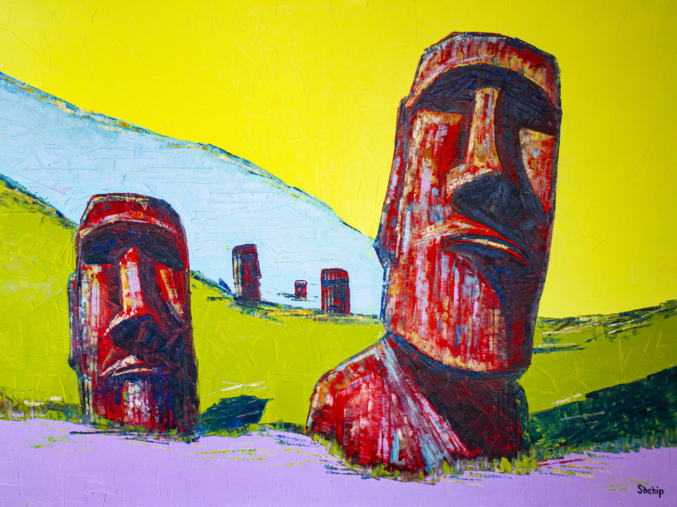 Chile. Moai. Through eternity
