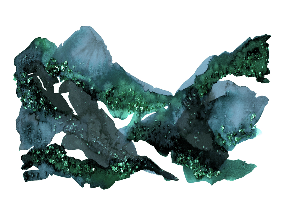 MOVING MOUNTAINS 4 COOL COAST - ABSTRACT LANDSCAPE PAINTING