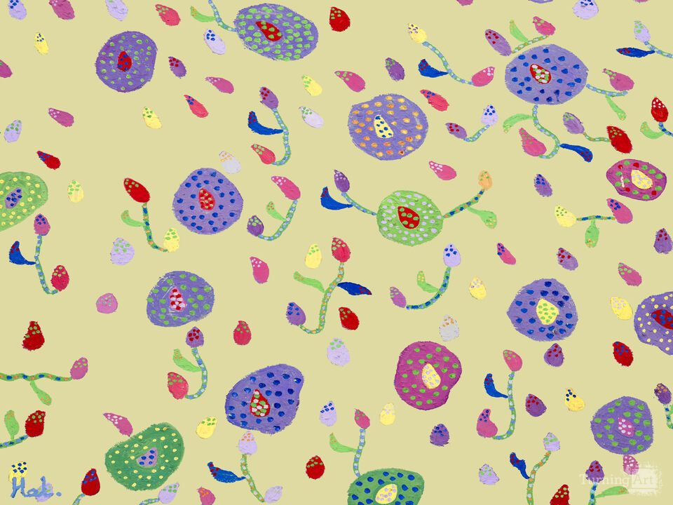 Falling Flowers-Yellow