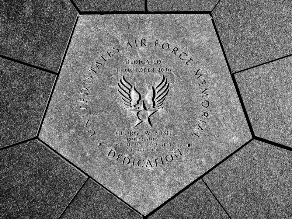 Air Force Memorial in Black & White