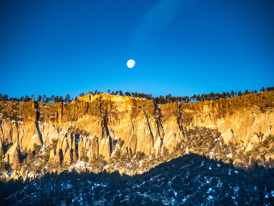 Moon over Virgin Mesa