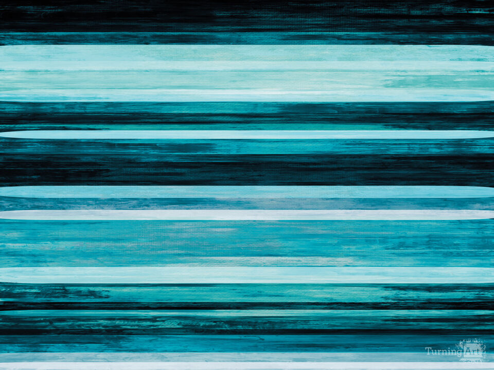 LINEAR INTENSITY 2 TURQUOISE - ABSTRACT COLORFUL STRIPES PAINTING