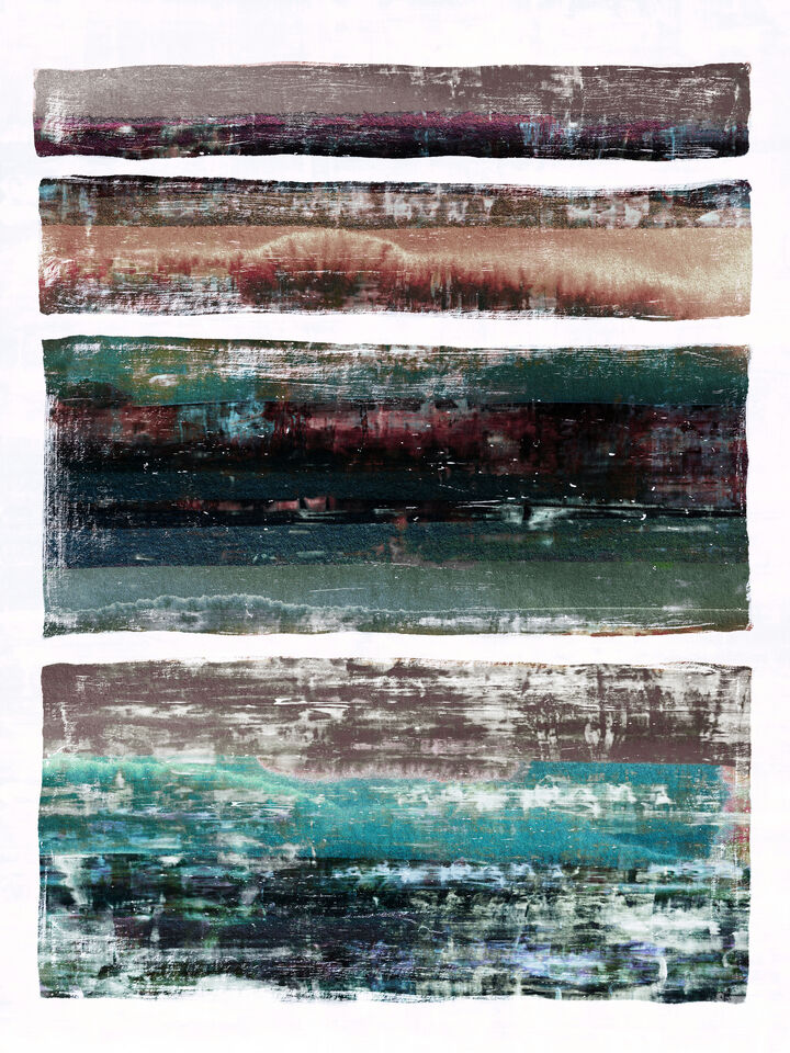 REUNION WITH NATURE 4 ABSTRACT GEOMETRIC PAINTING