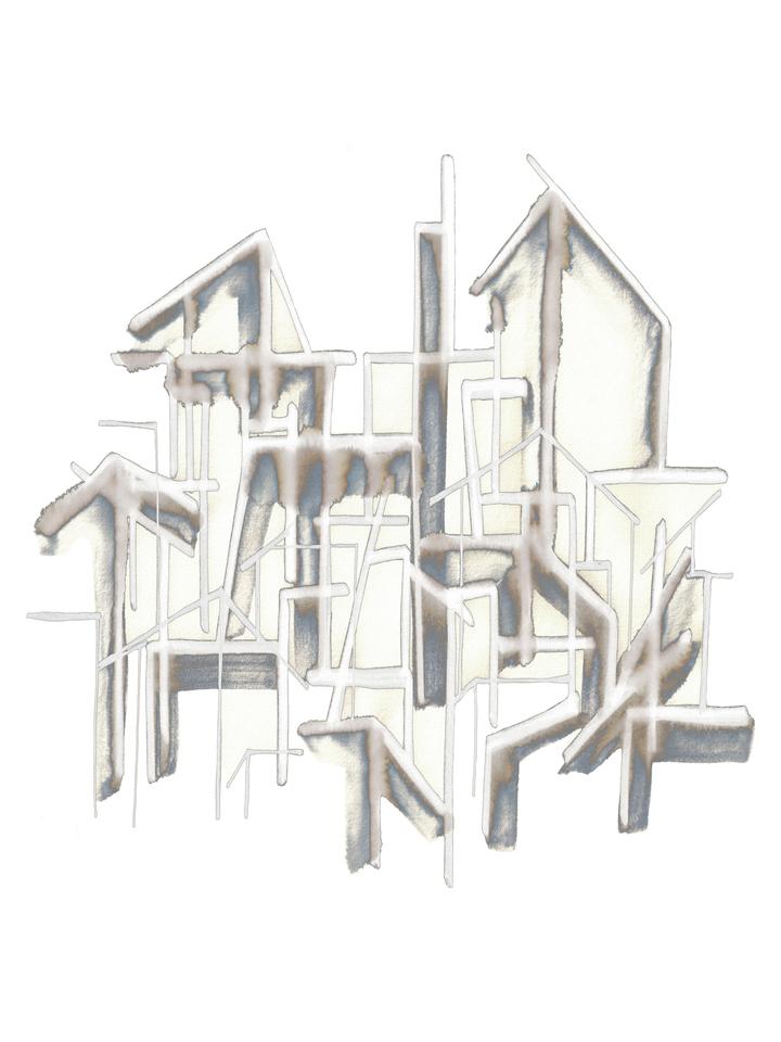 STRONG FOUNDATIONS 2 (OF 2) LIGHT GEOMETRIC URBAN SKETCH