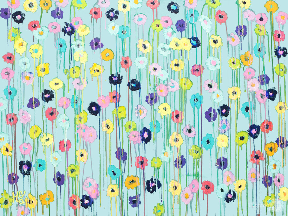 Blooms Need Bees-Blue