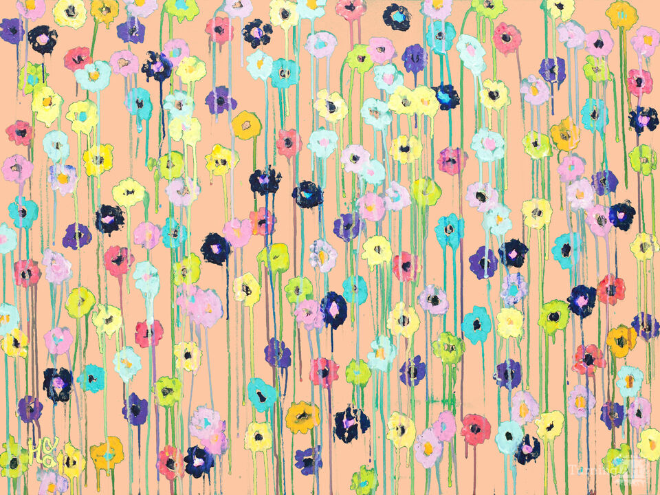 Blooms Need Bees-Peach