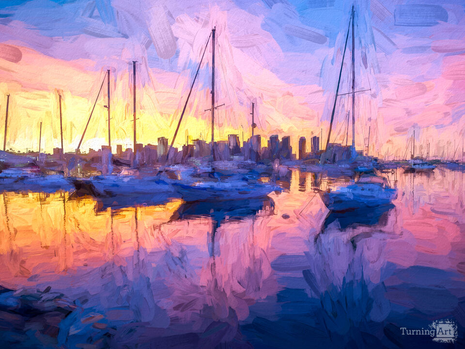 So Many Colors In San Diego - Painterly Style