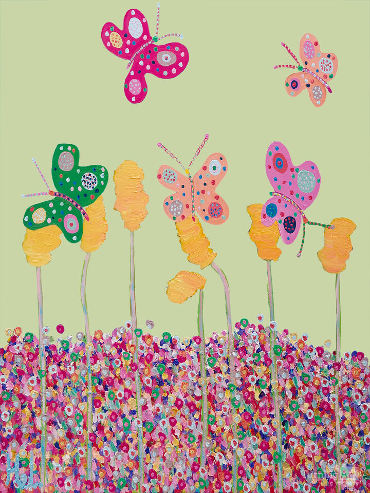 Butterflies Galore-Green