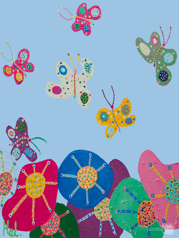 Butterflies Garden-Blue