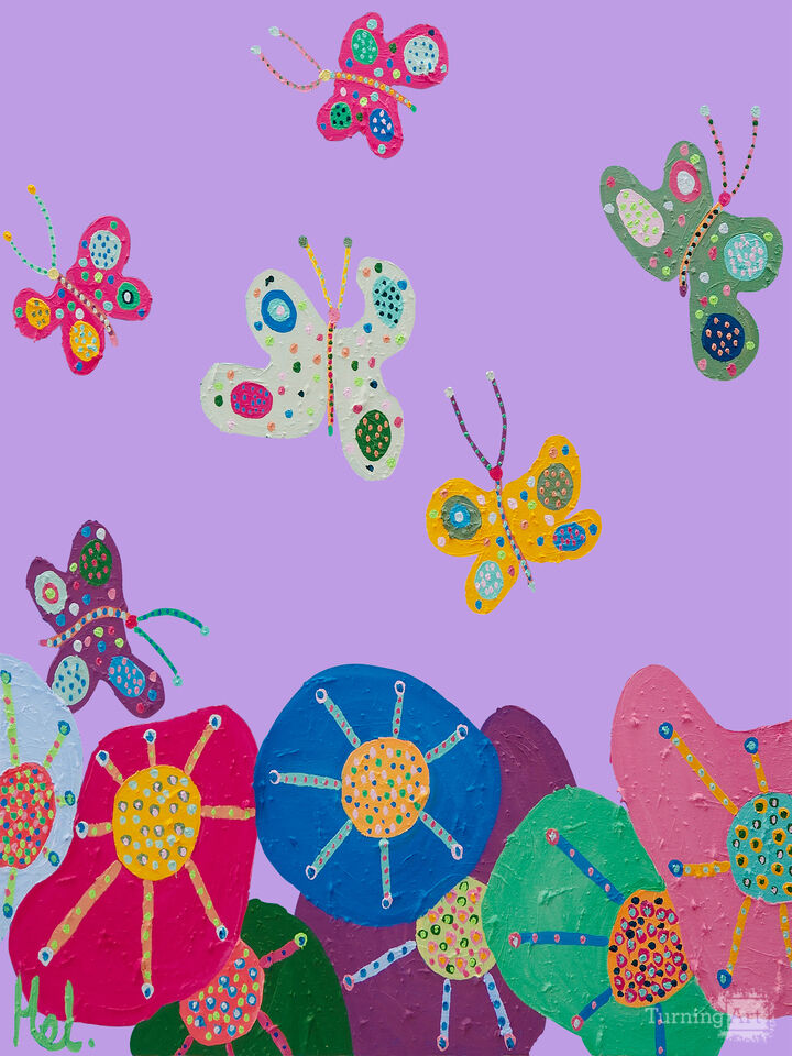 Butterflies Garden-Purple