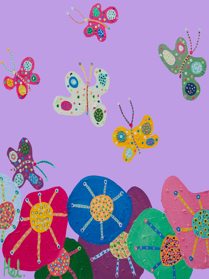 Butterflies Garden-Purple