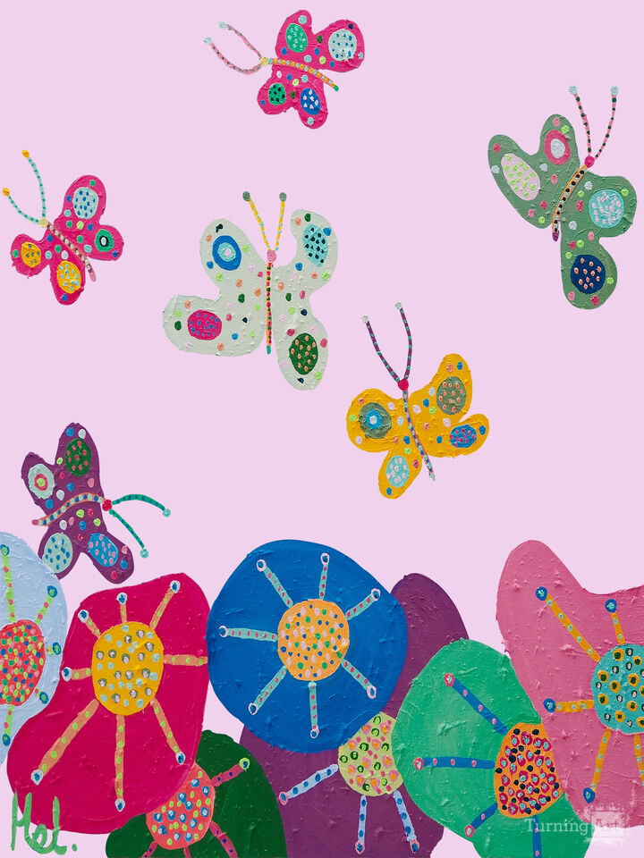 Butterflies Garden-Pink
