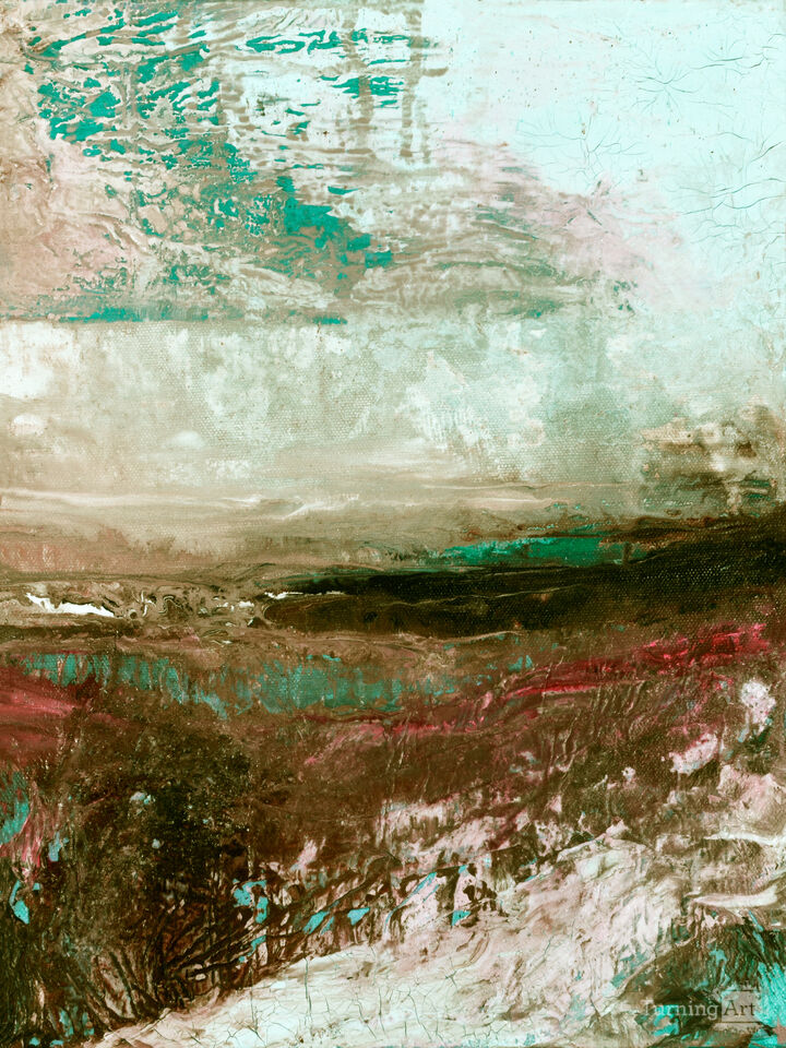 COASTAL LANDSCAPE STUDY 2C ABSTRACT SEASCAPE PAINTING