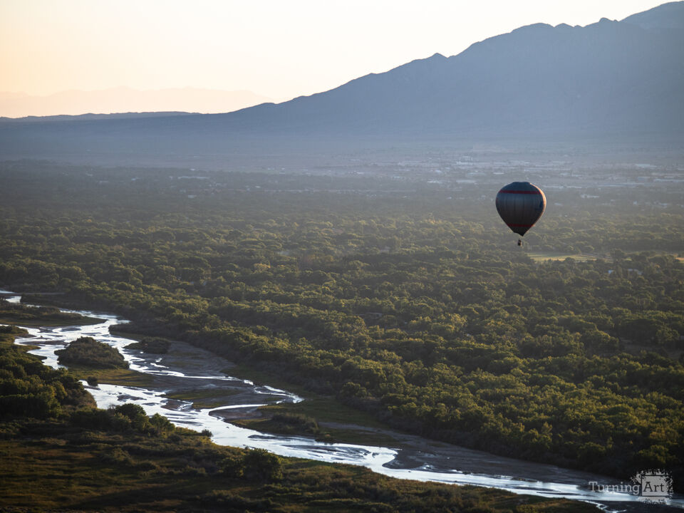 Sunrise balloon over New Mexico