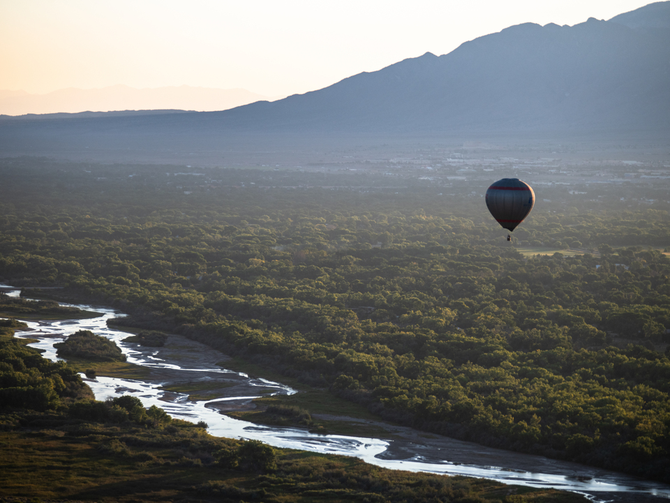 Sunrise balloon over New Mexico