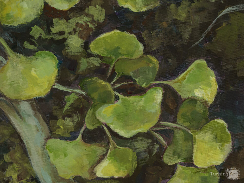 Serene Ginkgo Leaves II