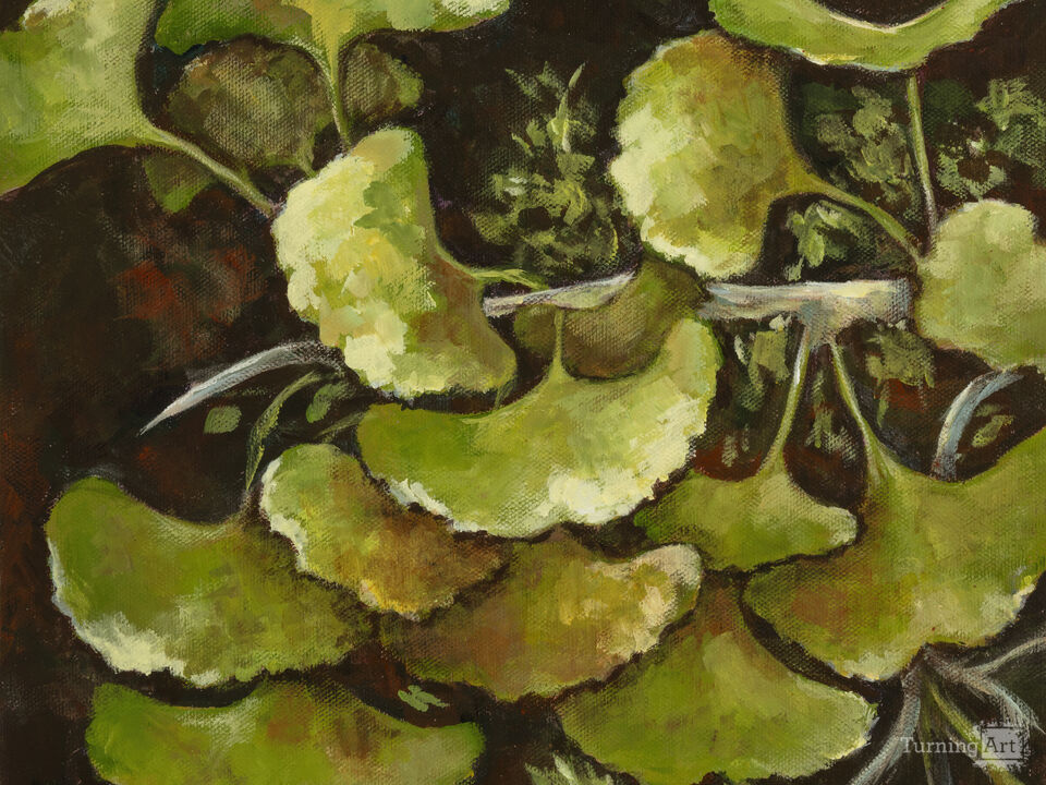 Serene Ginkgo Leaves III