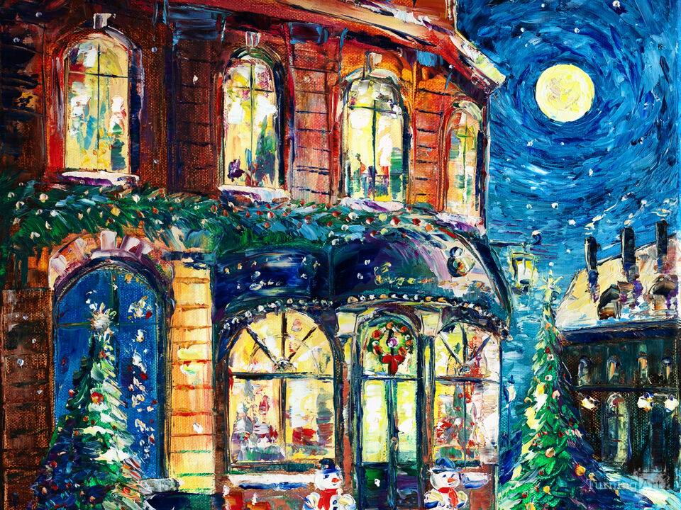 A Familiar Street in The Old Town Before Christmas