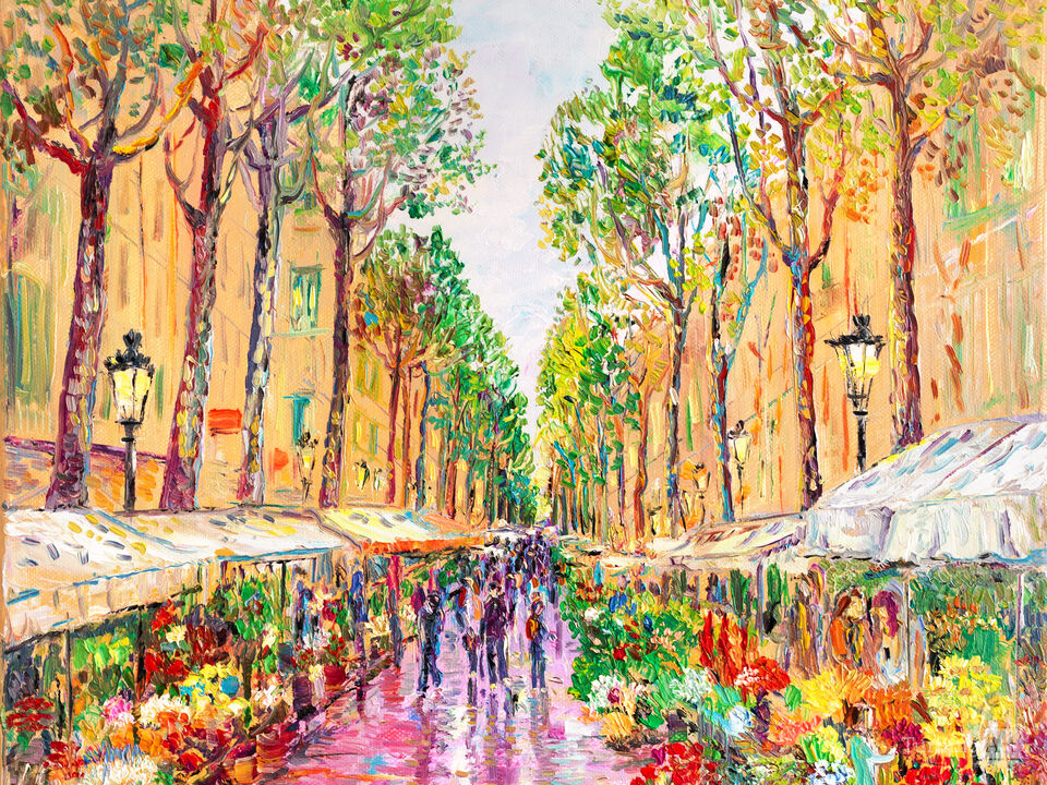 Flower Stalls. La Rambla. Barcelona .