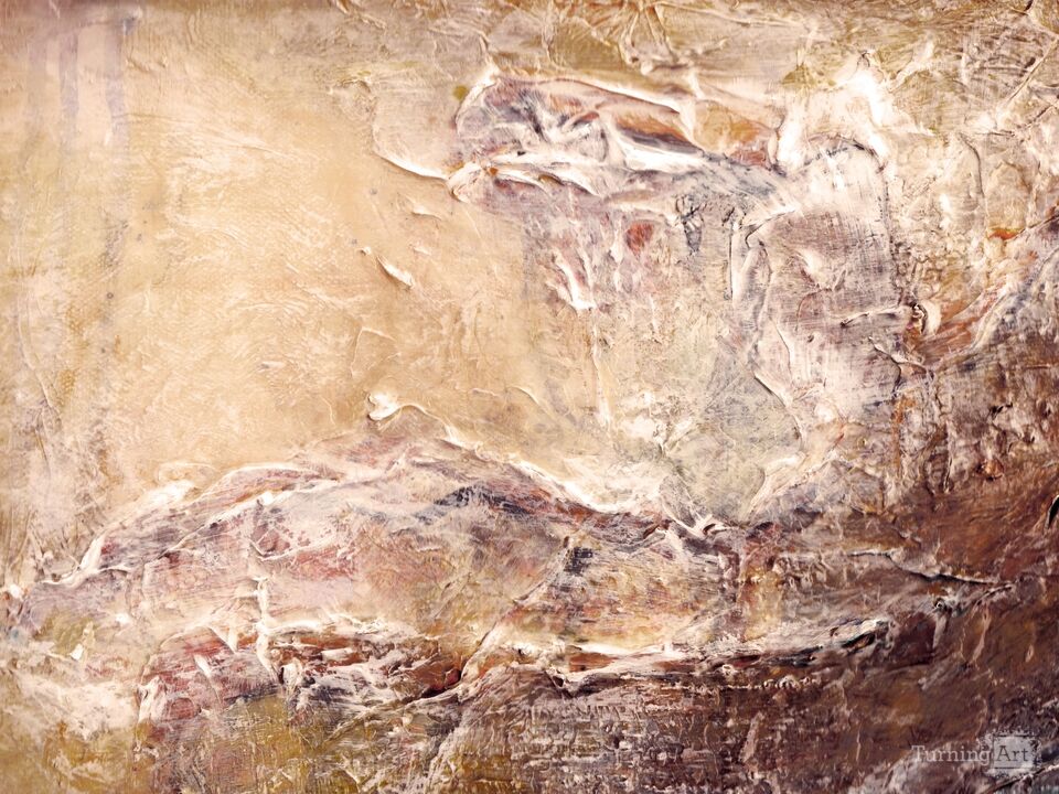 PASSAGE 2 INDIGO RUST TAN ABSTRACT LANDSCAPE PAINTING (SERIES)