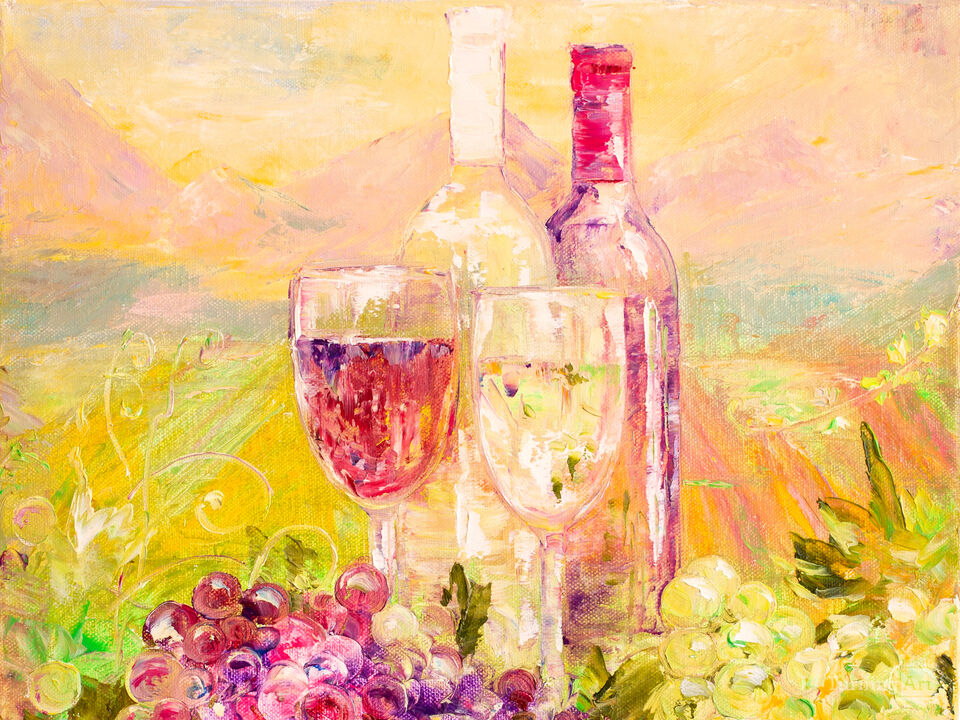 Wine At Sunset In The Alt Emporda.