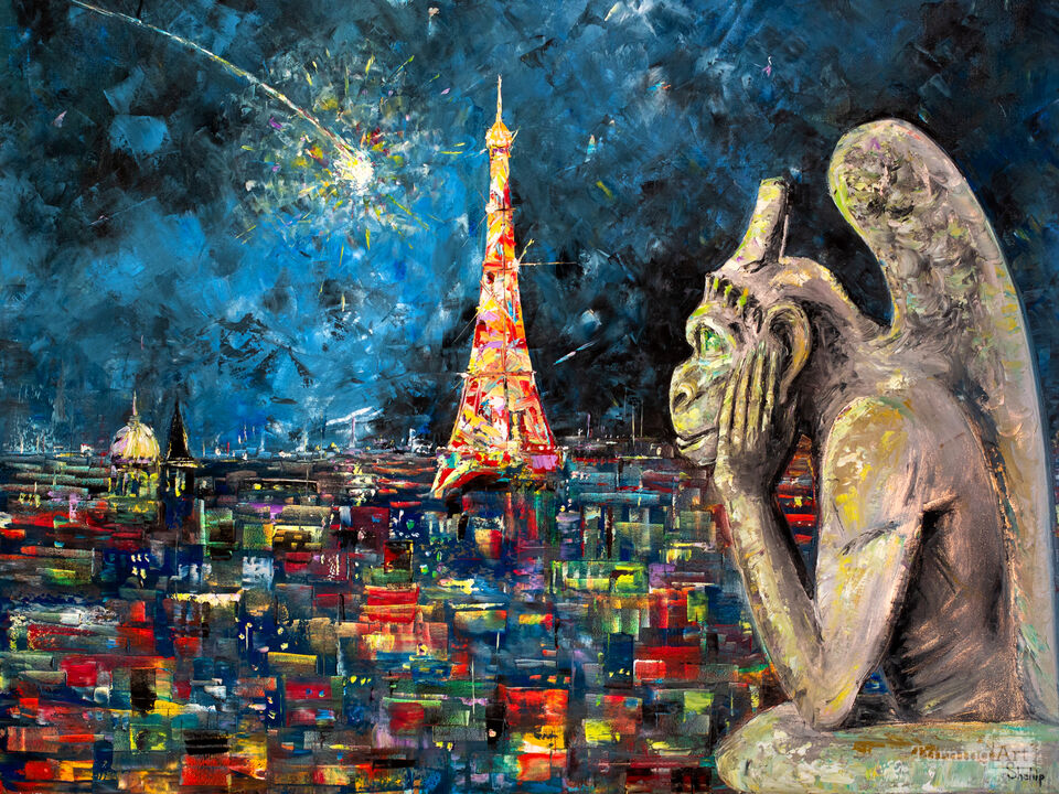 Thoughts about the eternal. Falling star. Paris.