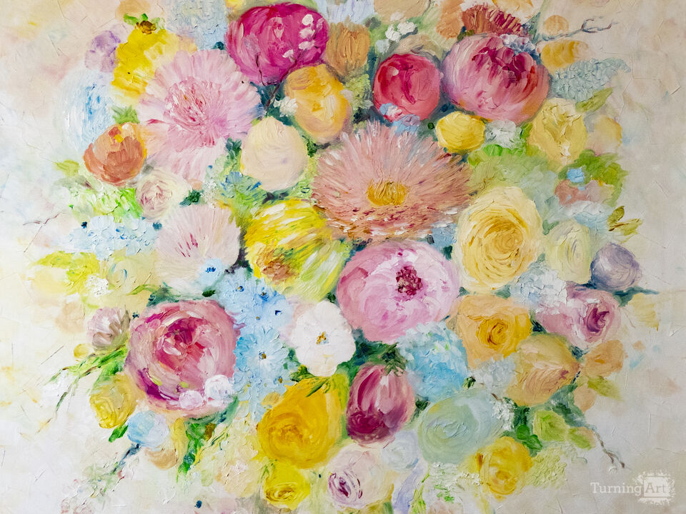 Bouquet in pastel colors