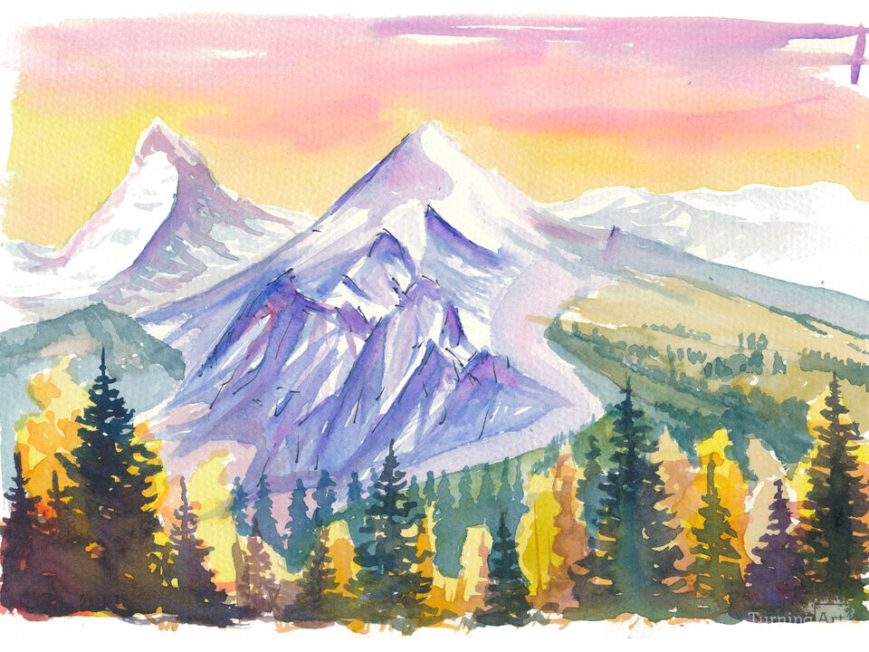 Golden Sunset Over Majestic Swiss Alpine Peak