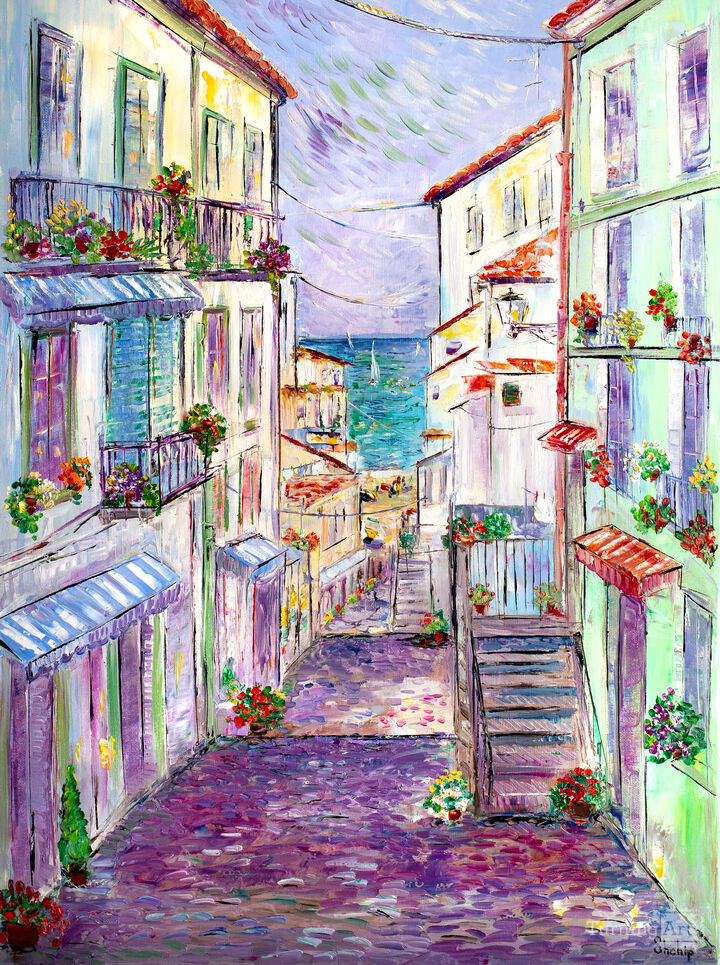 A Street Leading To The Sea .