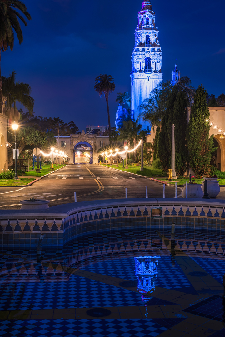 California Tower In Reflection