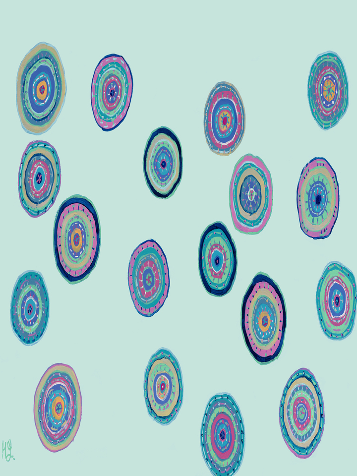 Dancing Orbs-Light Blue