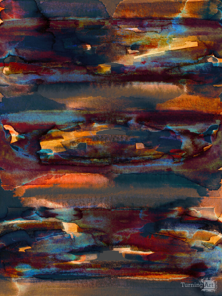 DARK FLOW 2 BOLD COLORFUL ABSTRACT PAINTING