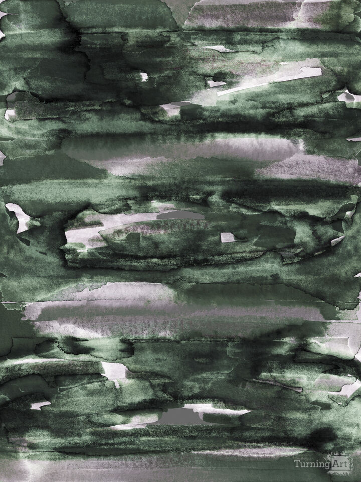 DARK FLOW 2 MUTED NEUTRAL GREEN ABSTRACT PAINTING