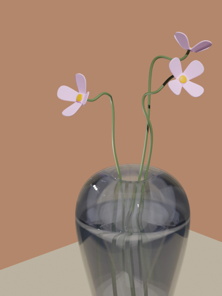 Flowers in Vase - Tan Edition